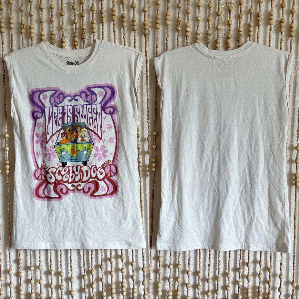 Scooby Doo Life is Sweet Short Sleeve Printed T Shirt Cartoon Network